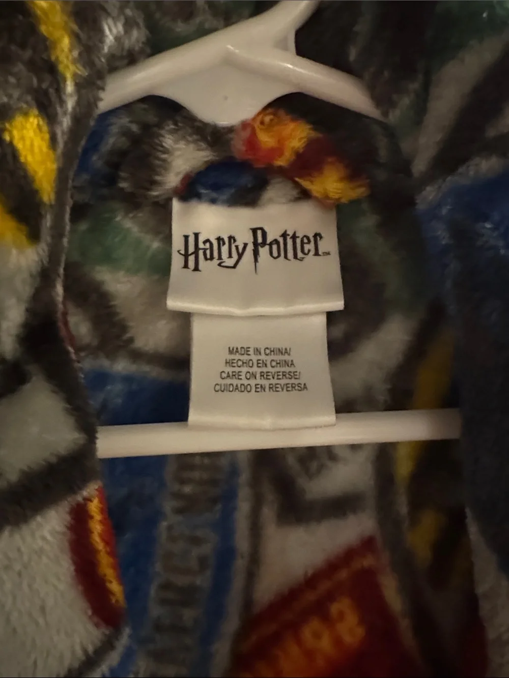 Warner Bros. Kids Gryffindor Fleece Robe - Red, Yellow, Blue, Gray